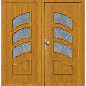 DV-343D 2-flügelige Kunststoff Haustür