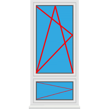 Kunststofffenster Dreh Kipp mit Unterlicht Dreh