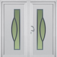 AV-230 2-flügelige Aluminium Haustür
