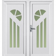 DV-254 2-flügelige Kunststoff Haustür