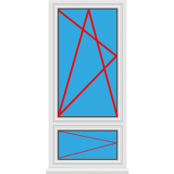 Kunststofffenster Dreh Kipp mit Unterlicht Dreh