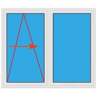 Kunststoff Parallel Schiebe Kipp Tür Fest im Flügel