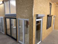 MFZ Innen Ausstellung - 1 & 2 flügelige Kunststoff Balkontür mit Aufsatz & Vorbau Rollläden